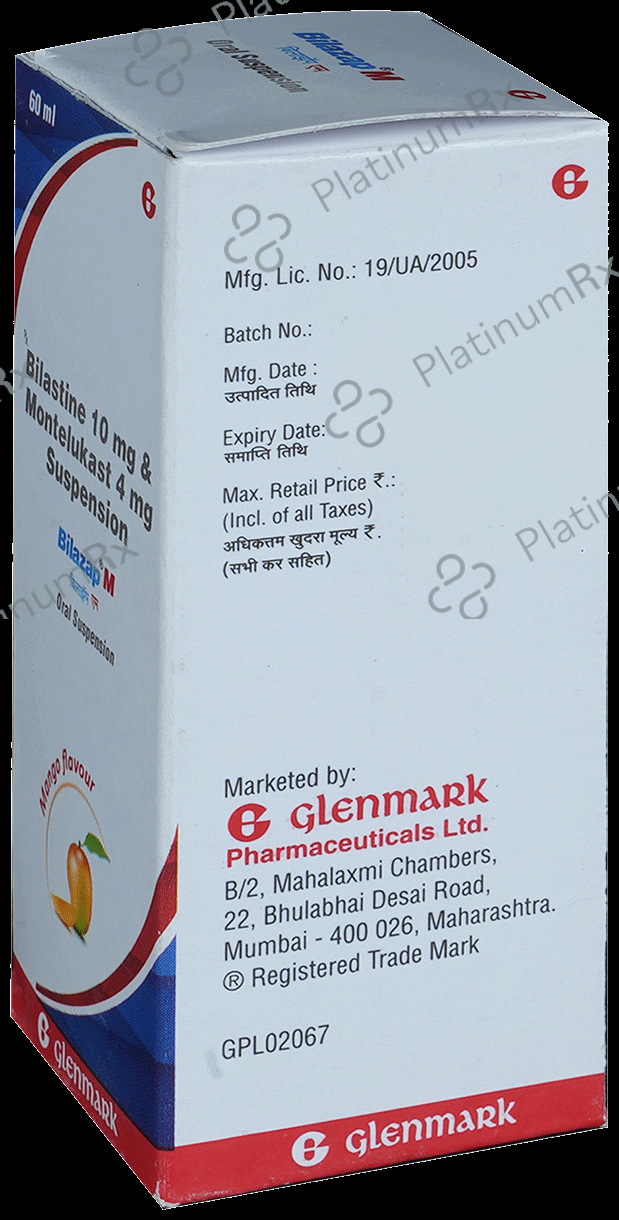 Bilazap M Mango 10/4mg Oral Suspension 60ml