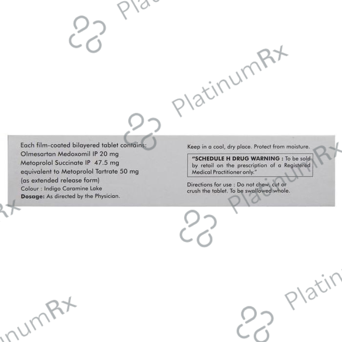 Olmat MT 50 47.5/20mg Tablet ER 15s