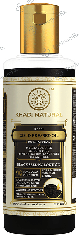 Khadi Naturals Cold Pressed Black Seed kalonji Oil