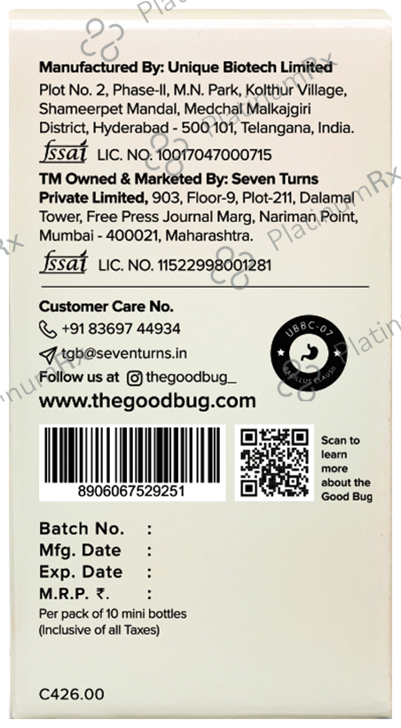 The Good Bug Diarrhea Support Suspension (5ml Each)