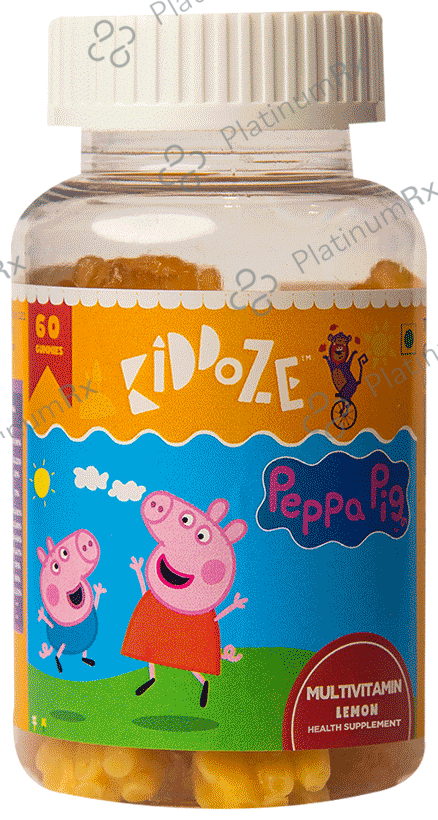 Kiddoze Peepa Pig Multivitamin Gummies Lemon