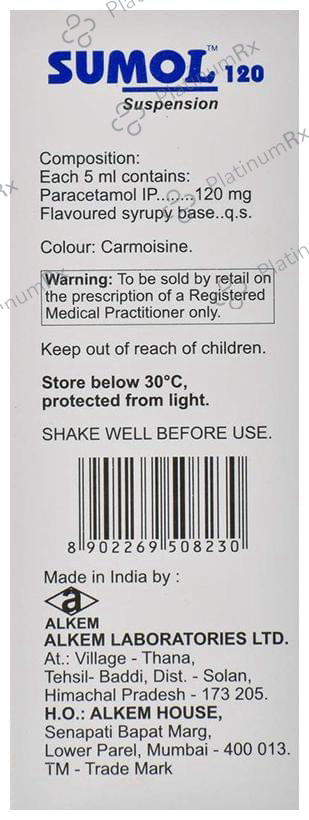 Sumo L 120mg Strawberry Oral Suspension 60ml