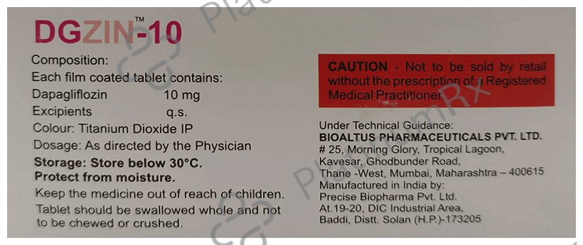 Dgzin 10mg Tablet