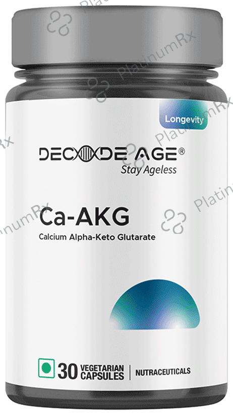 Decode Age Ca AKG Vegetarian Capsule , Calcium Alpha-Ketoglutarate, Improve Cellular Energy