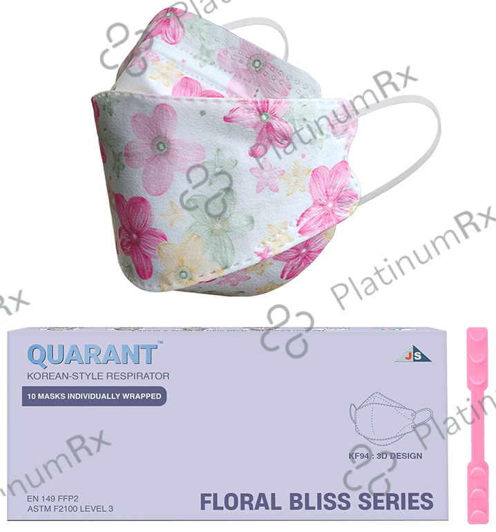 Quarant KF94 Floral Bliss Series Korean Style Respirator Mask Floret Blush
