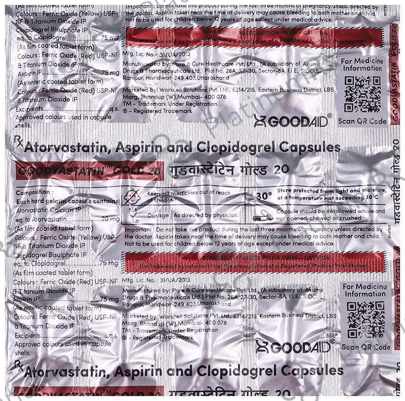 Goodvastatin Gold 20 Capsule
