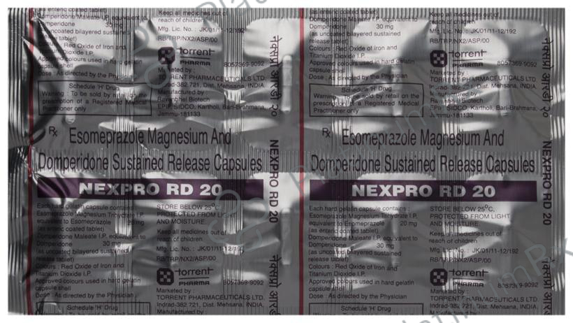 Nexpro RD 30/20mg SR Capsule 10s