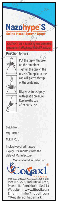 Nazohype S Saline Nasal Sparay/Drops