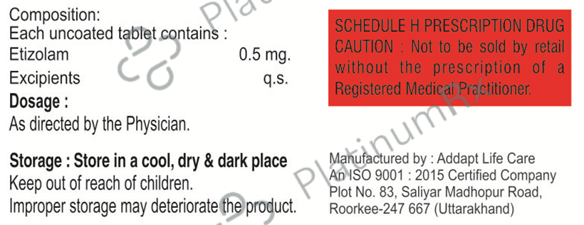 Etoril 0.5 Tablet