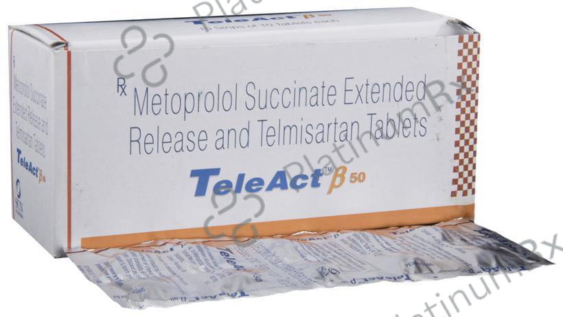 Teleact Beta 50/40mg Tablet ER 10s