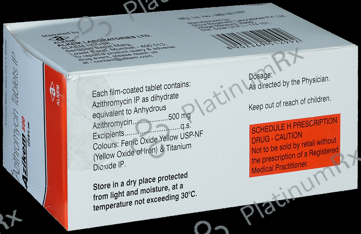Azikem 500mg Tablet 3s (Alkem)
