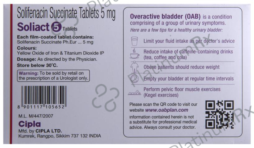 Soliact 5mg Tablet 15s