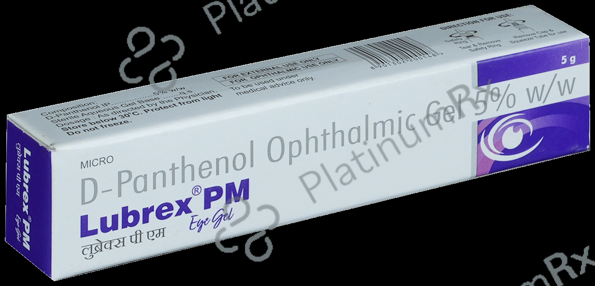 Lubrex PM 5% Eye Gel 5gm