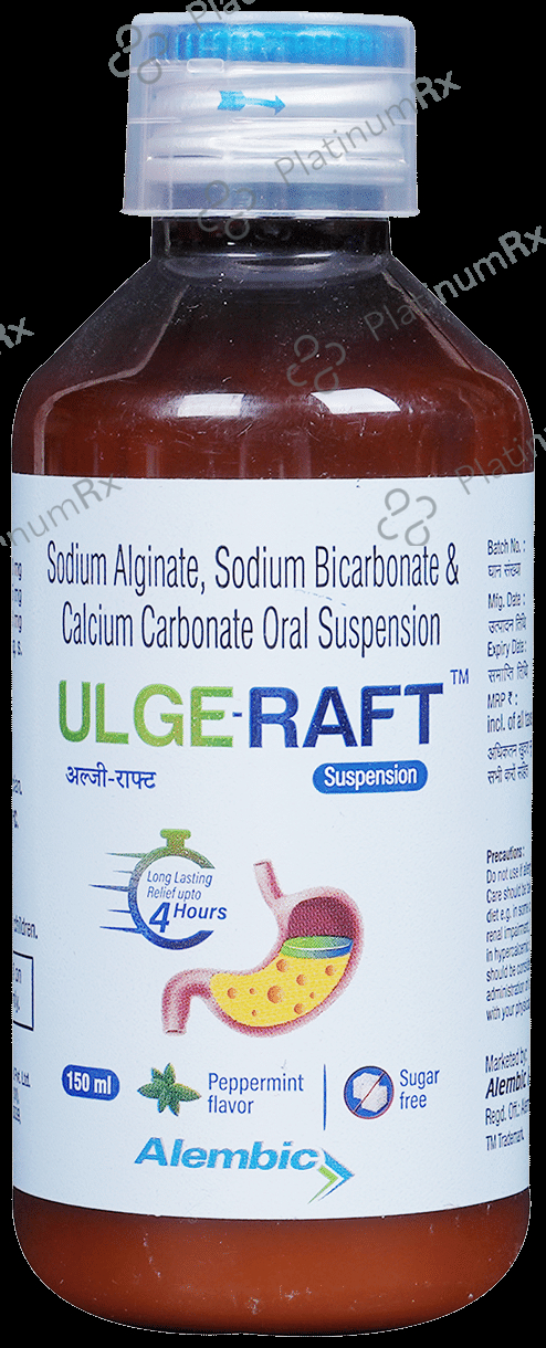 Ulge Raft Peppermint Sugar Free Oral Suspension 150ml