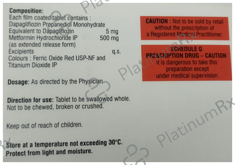 Dapamac M 5/500mg Tablet ER 15s