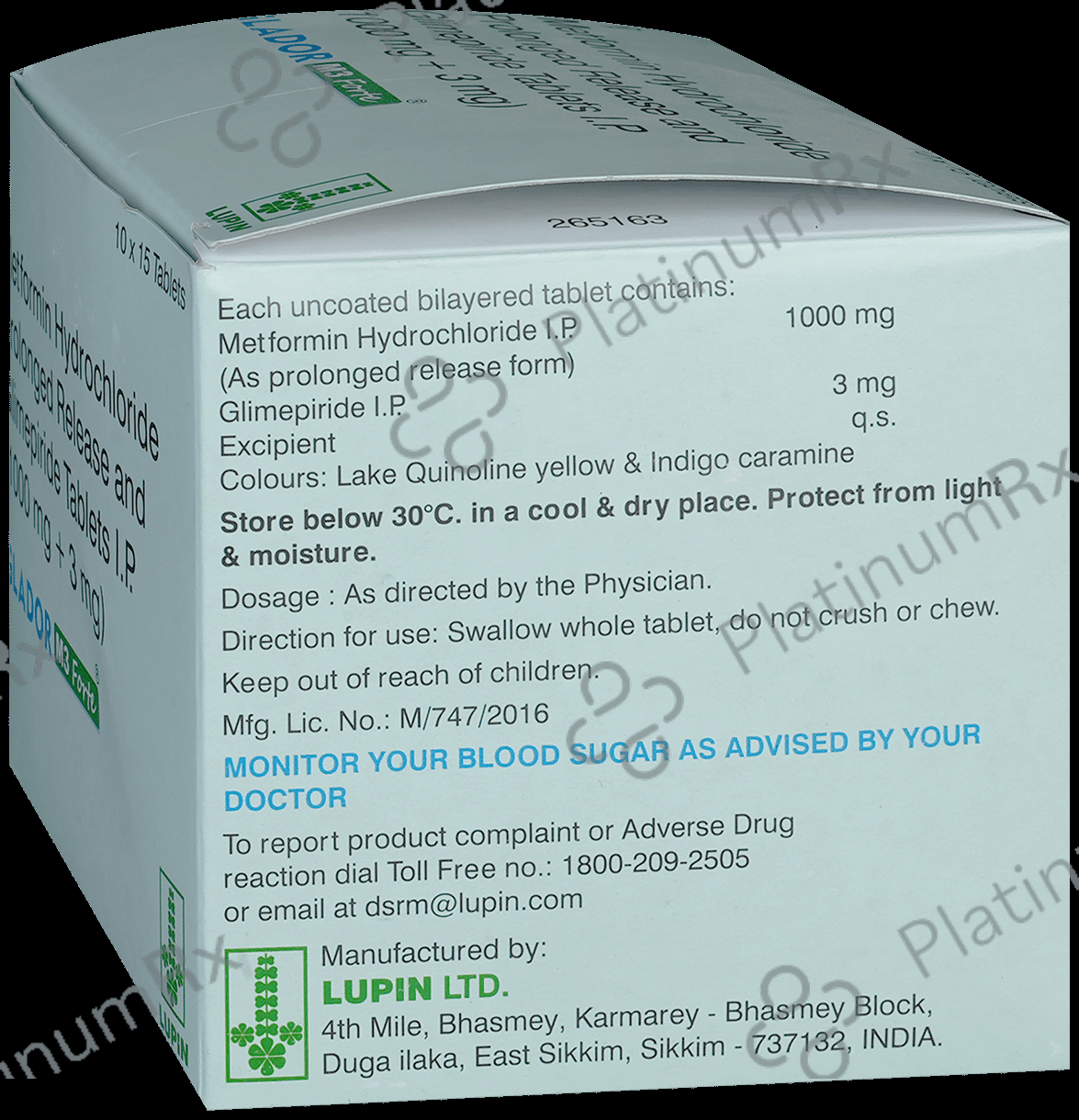 Glador M3 Forte 3/1000mg Tablet PR 15s