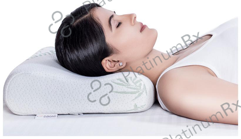 Fovera Orthopedic Memory Foam Cervical Pillow Standard White Bamboo