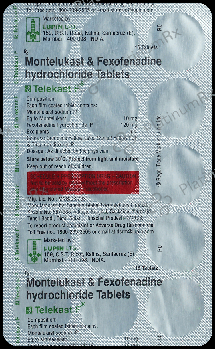 Telekast F 10/120mg Tablet 15s