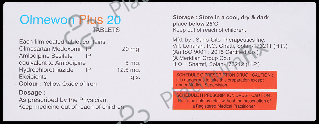 Olmewon Plus 20 mg Tablet