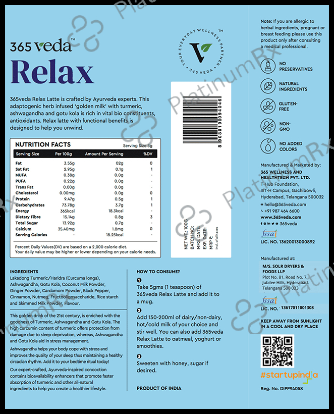 365 Veda Relax Superfood Latte