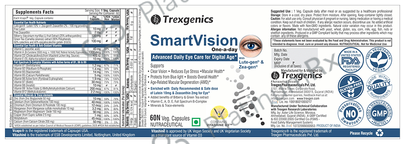 Trexgenics SmartVision Advanced Daily Eye Care Veg Capsule