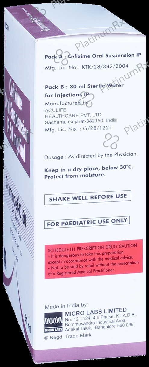 Gramocef O 50mg Dry Syrup 30ml