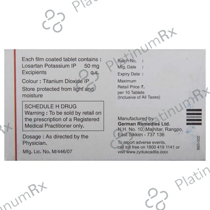 Losacar 50mg Tablet 10s