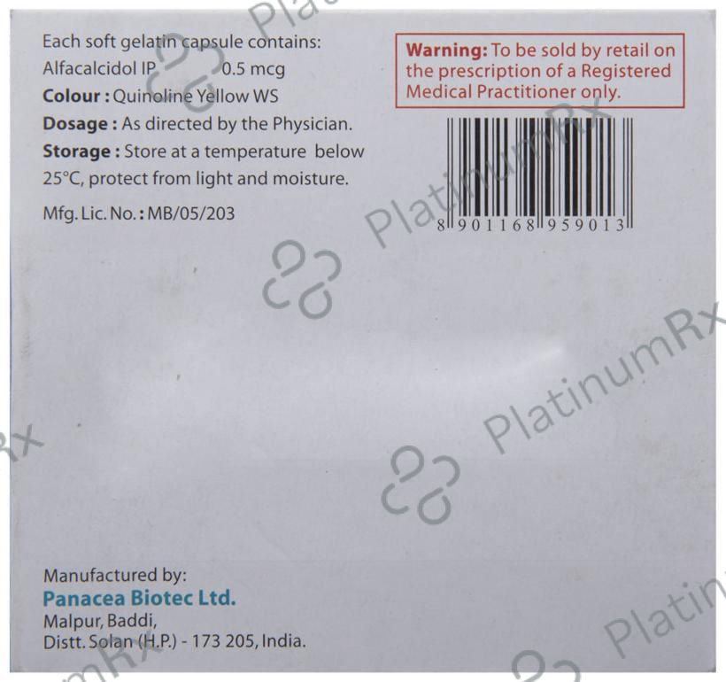 Alphadol 0.5mcg Capsule 10s
