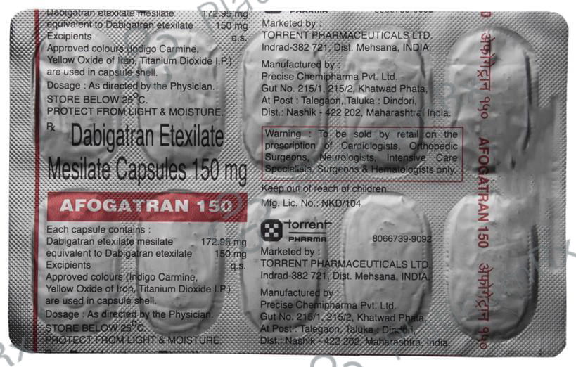 Afogatran 150mg Capsule 10s