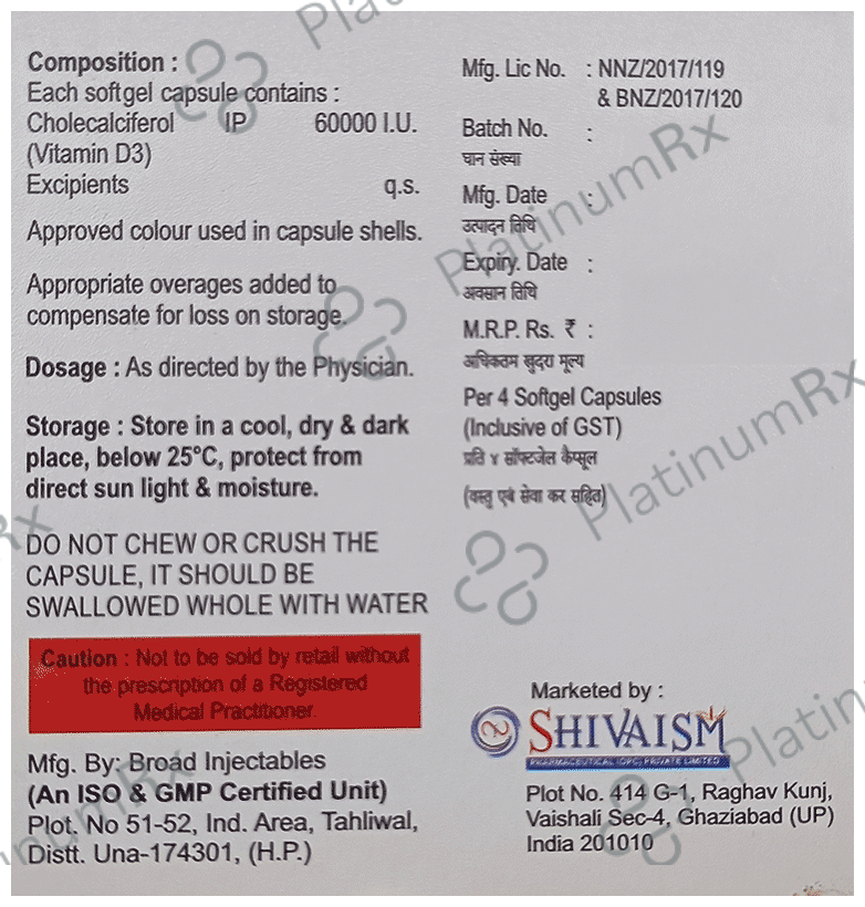 Caldible-D3 60K Softgel Capsule