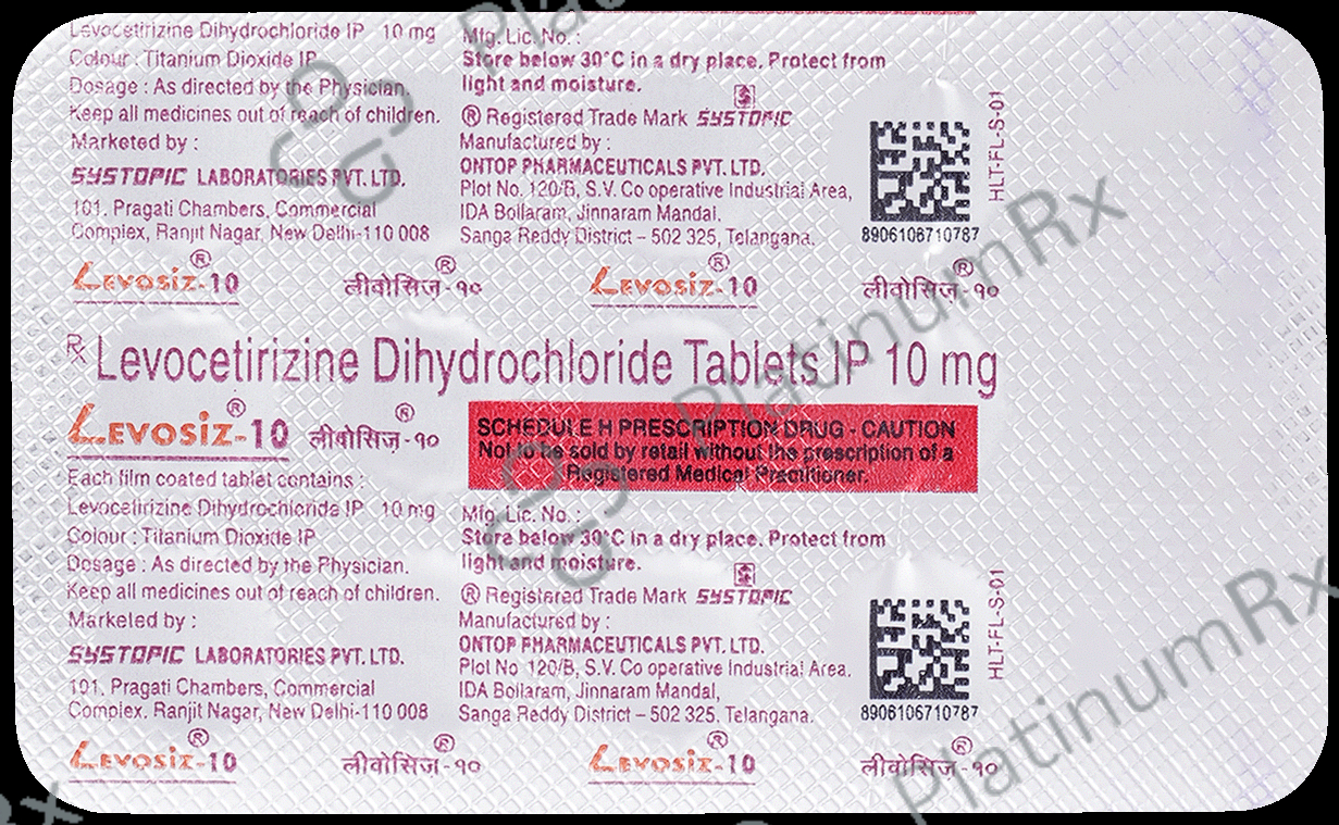 Levosiz 10mg Tablet 15s