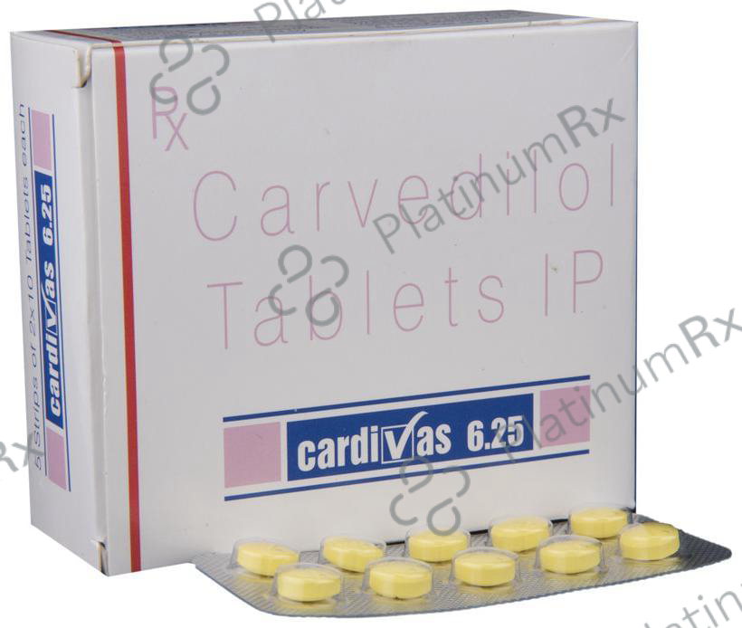 Cardivas 6.25mg Tablet 10s