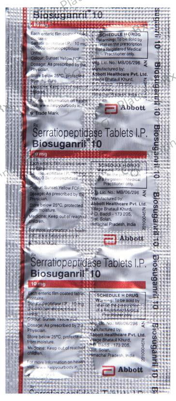 Biosuganril 10mg Tablet 10s