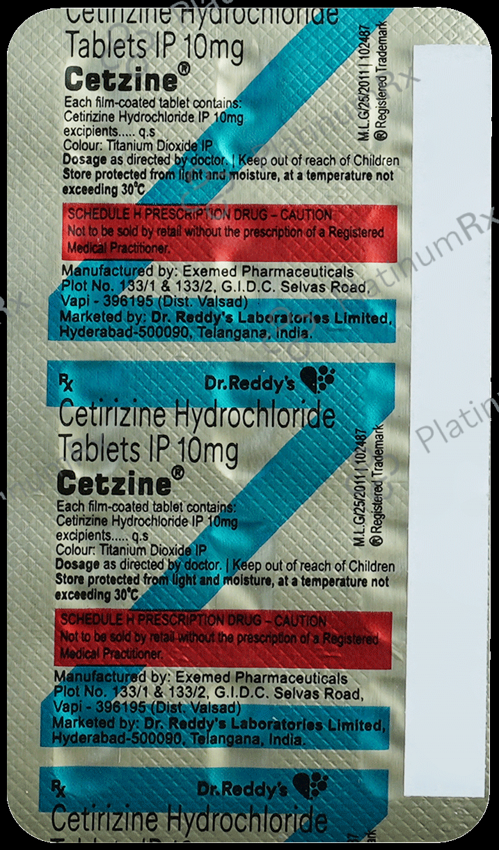 Cetzine 10mg Tablet 15s