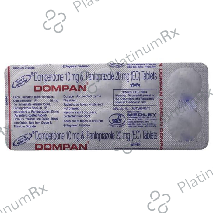 Dompan 10/20mg Tablet 10s (Medley)