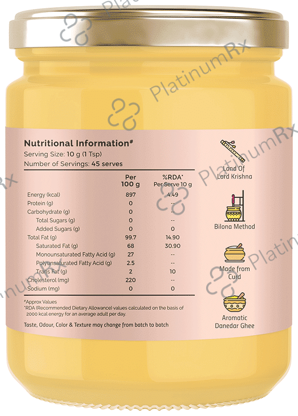 Auric A2 Desi Cow Ghee (500ml Each) 2 jar