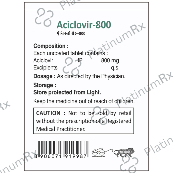 Aciclovir 800 Tablet