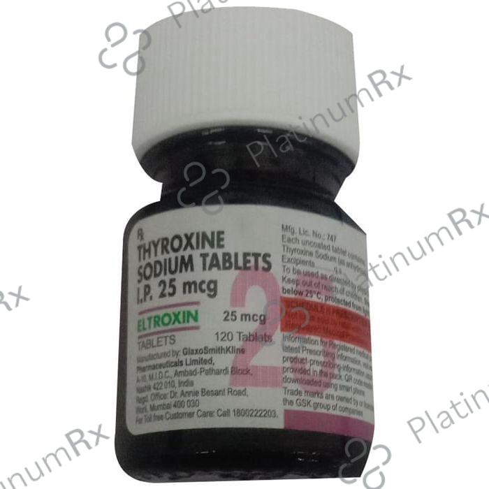 Eltroxin 25mcg Tablet 120s