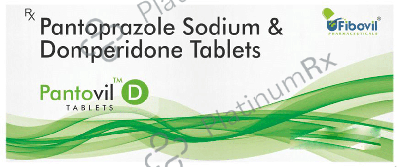 Pantovil D 10mg/40mg Tablet 10 Tablet Fibovil Pharma Pvt