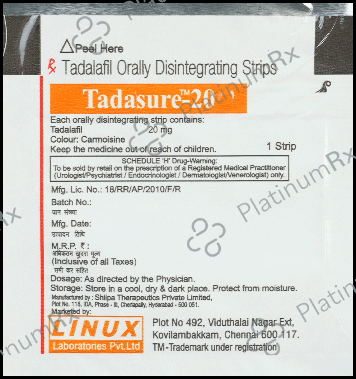 Tadasure 20mg Disintegrating Strip 1s