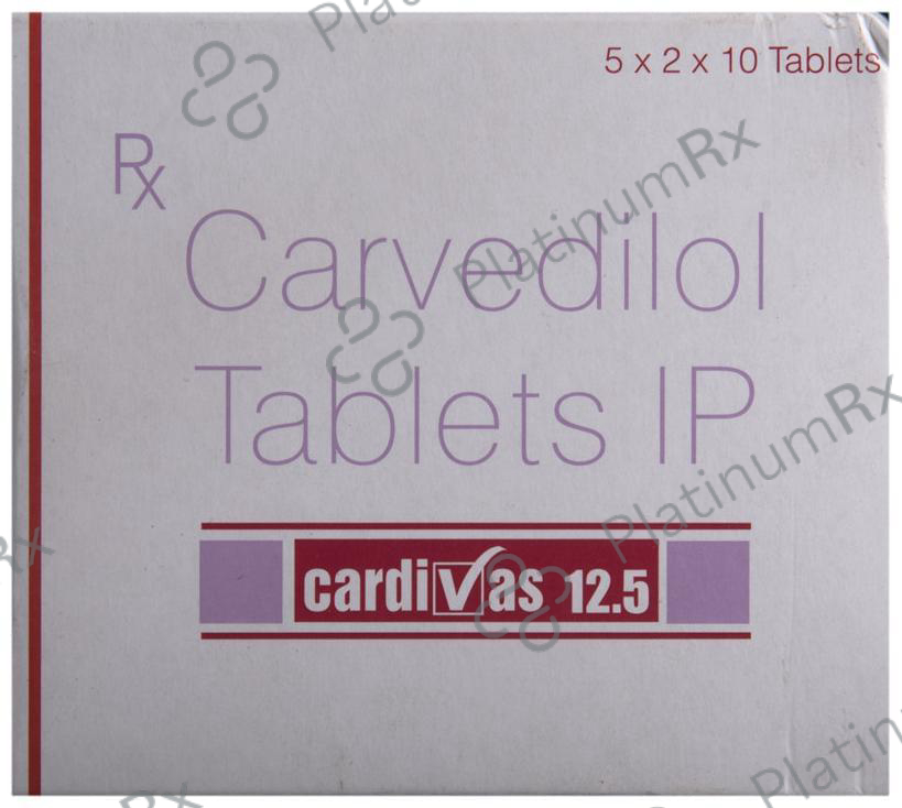 Cardivas 12.5mg Tablet 10s