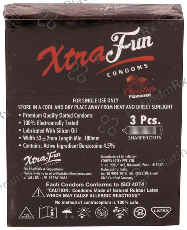 Xtrafun Sharper Dots Condom Chocolate
