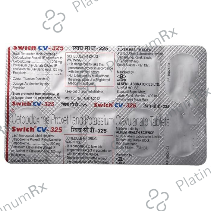 Swich CV 325mg Tablet 10s