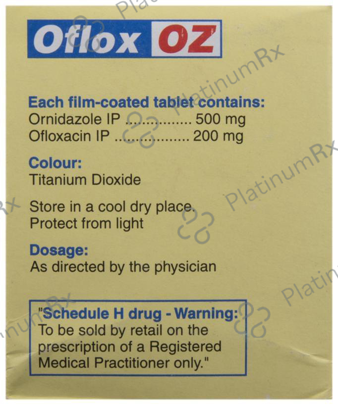 Oflox OZ 200/500mg Tablet 10s