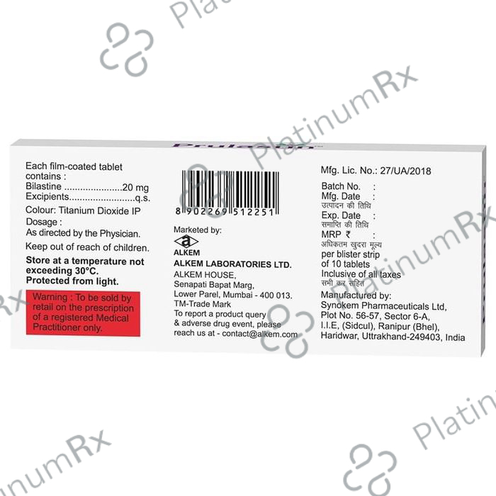 Prulastin 20mg Tablet 10s