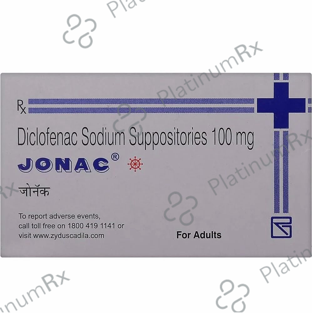 Jonac 100mg Suppository 5s