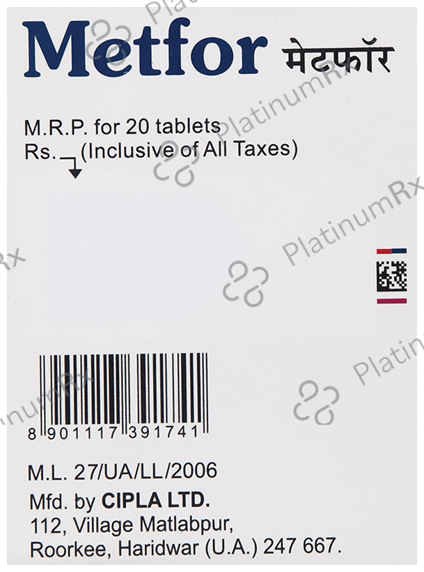 Metfor 500 Tablet 20s