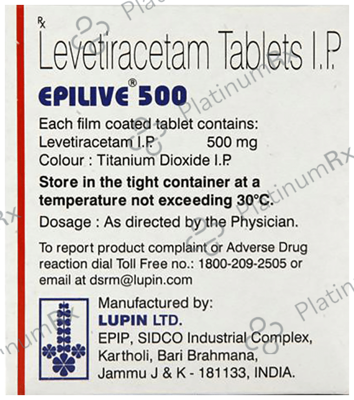 Epilive 500mg Tablet 15s