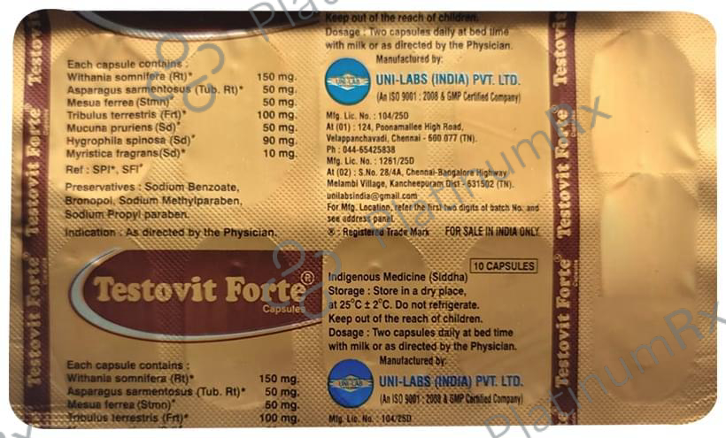 Testovit Forte Capsule 10 capsules