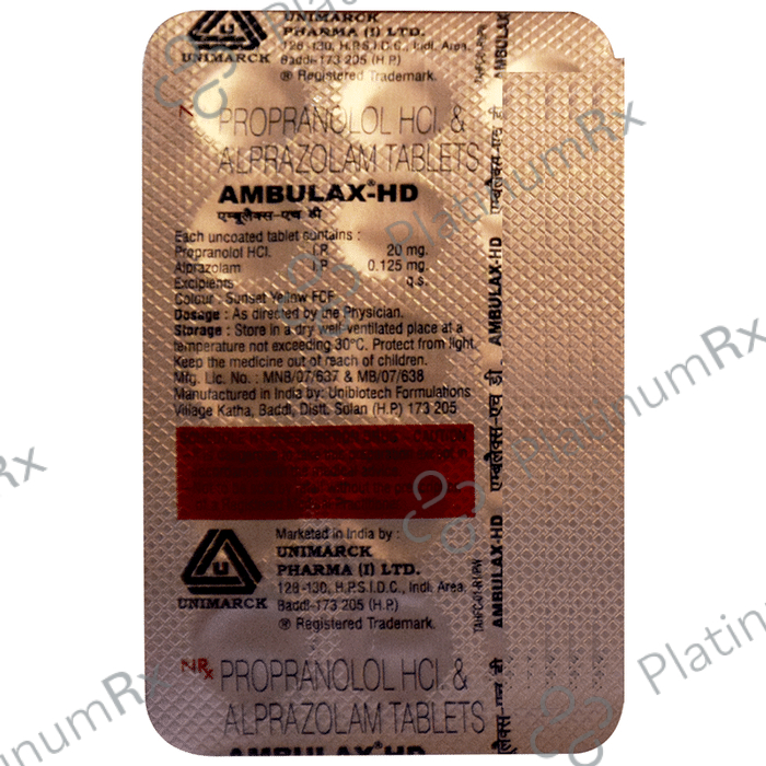 Ambulax-HD 0.125mg/20mg Tablet